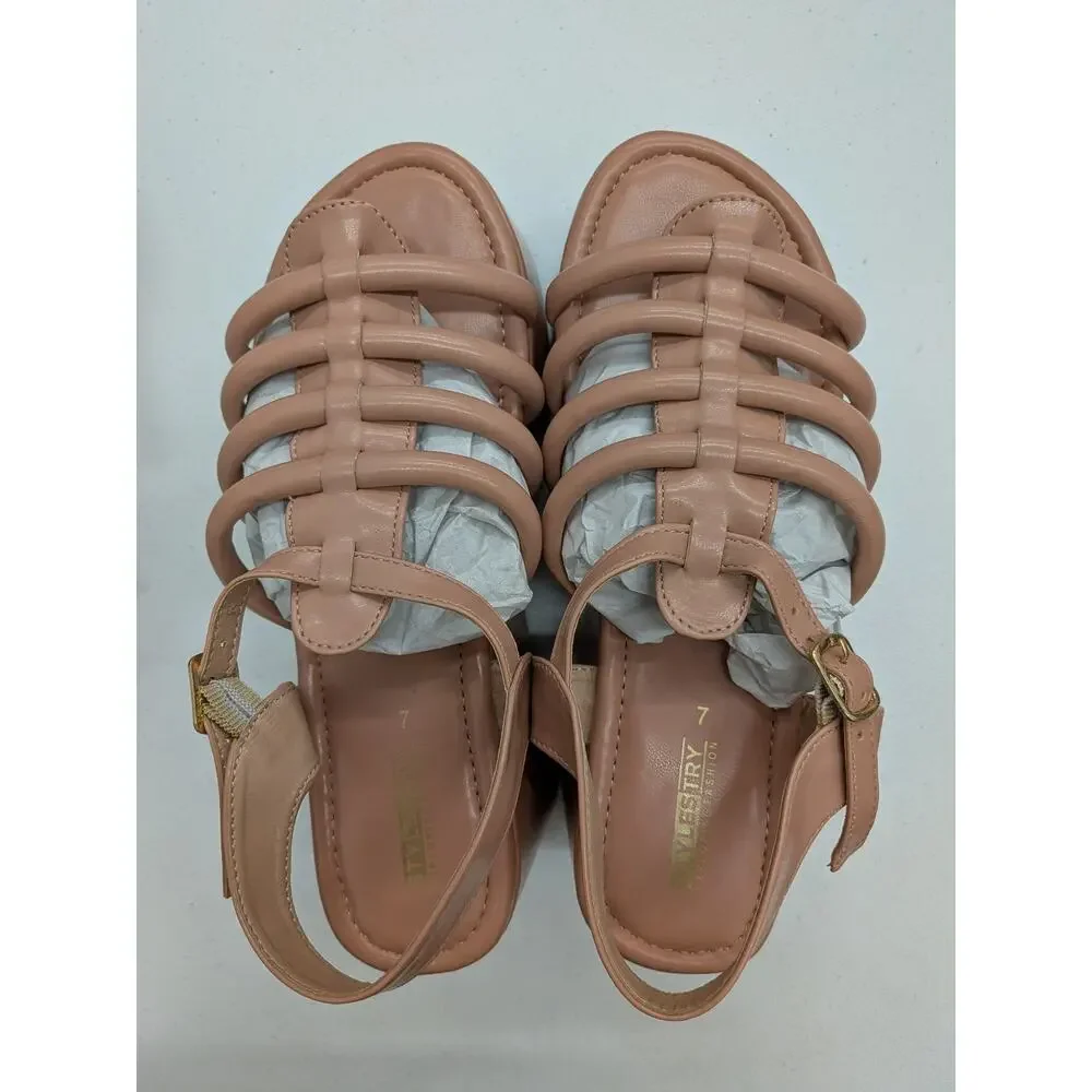 Sandals Style Strategy Women Nude Strappy Sandals Ankle Strap Summer